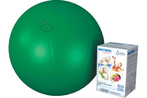 Мяч гимнастический медицинский ФИТБОЛ СТАНДАРТ 65 см, зеленый Альпина Пласт