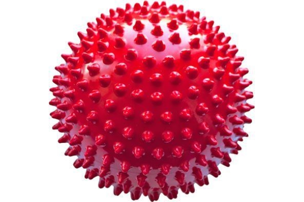 Мяч массажный ЕЖИК 12 см красный Альпина Пласт
