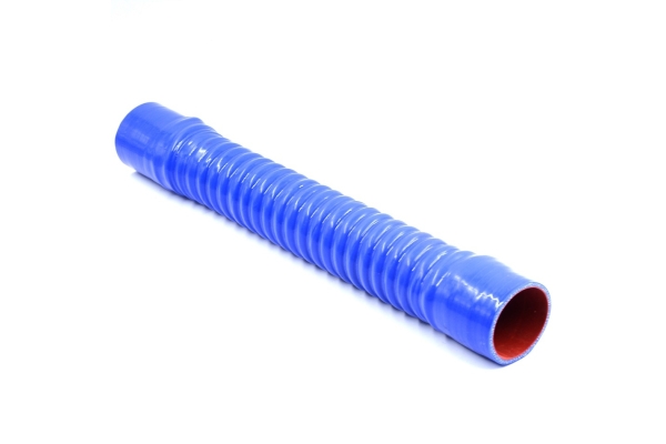 Патрубок силиконовый гофрированный D16mm. L400mm (для газов) синий