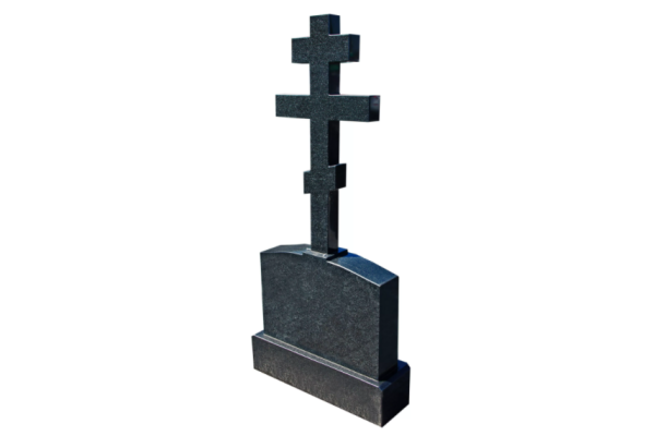 Гранитный памятник с крестом на могилу №7