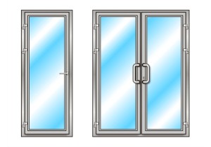 Входные алюминиевые двери из теплого профиля 