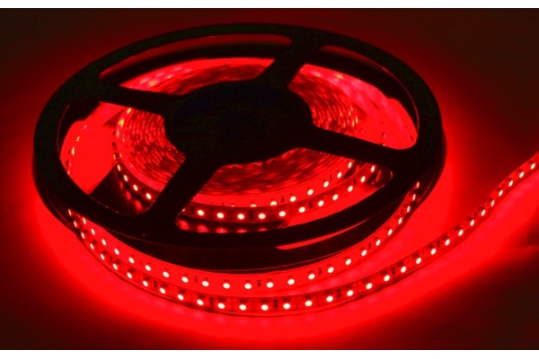 Лента светодиодная стандартная SMD 5050 30 LED/м, 7,2 Вт/м, 12В, IP20, Цвет: красный
