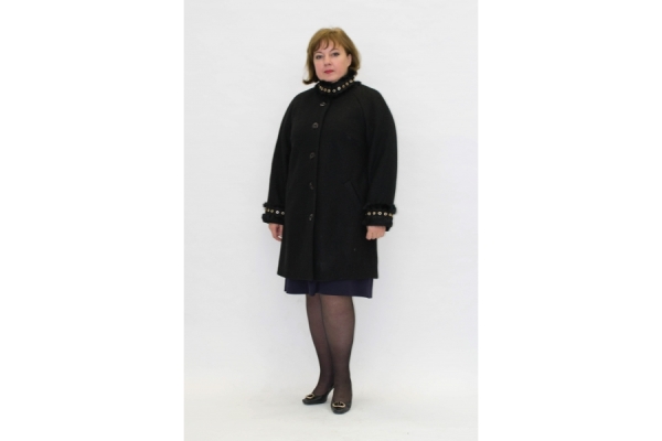  Демисезонное женское пальто Лайма (черный)
