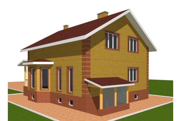 Проект двухэтажного дома для дачи