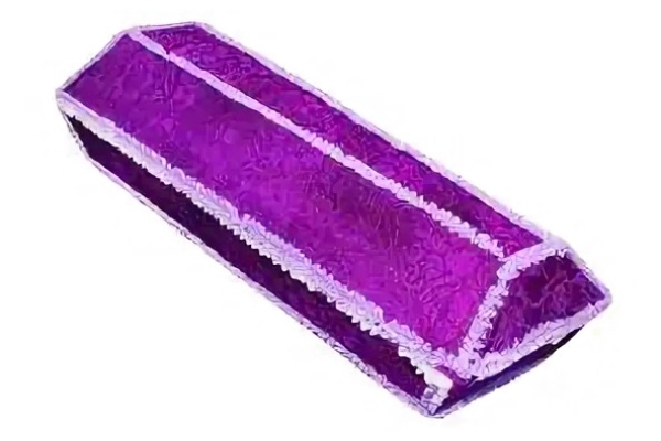 Гроб велюровый фиолетовый простой