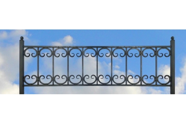 Кованная ограда «Лотос» на могилу