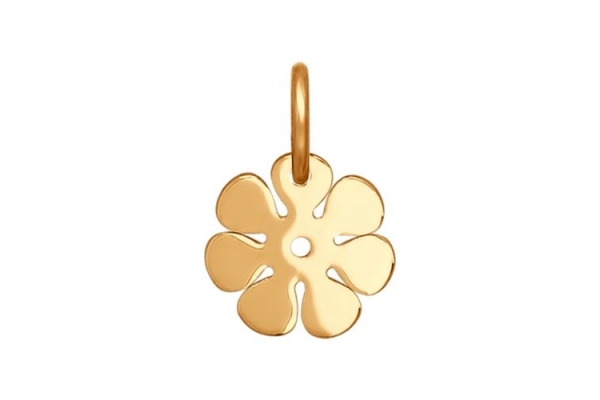 Подвеска-цветок из золота Соколов