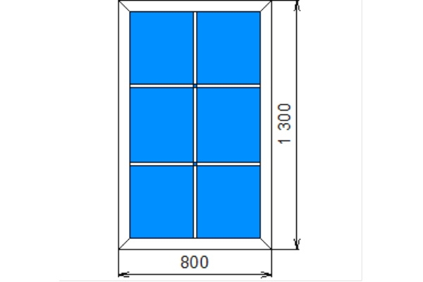 Окна для бани Brusbox 70-5 AERO (1300х800)