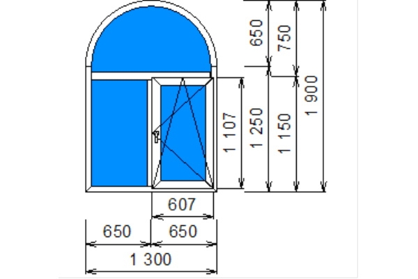 Окна для коттеджа Rehau Delight design (1900х1300)