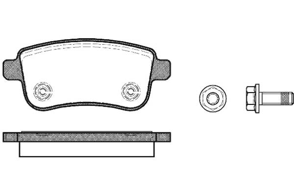 Комплект тормозных колодок, дисковый тормоз арт: REMSA 1387.00
