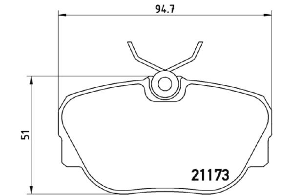 Комплект тормозных колодок, дисковый тормоз арт: BREMBO P 06 010