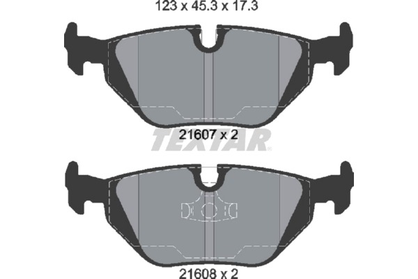 Комплект тормозных колодок, дисковый тормоз арт: TEXTAR 2160702