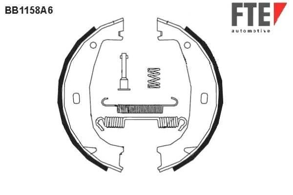Комплект тормозных колодок, стояночная тормозная система арт: FTE BB1158A6