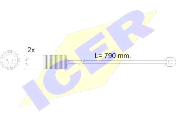 Сигнализатор, износ тормозных колодок арт: ICER 610240 E C