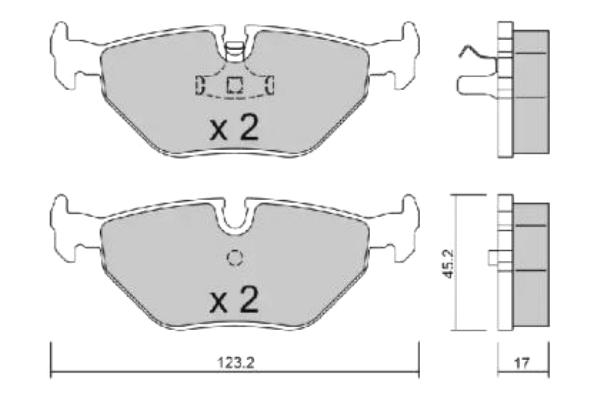 Комплект тормозных колодок, дисковый тормоз арт: AISIN BPBM-2003