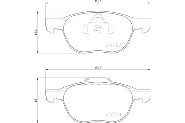 Комплект тормозных колодок, дисковый тормоз арт: MINTEX MDB82634