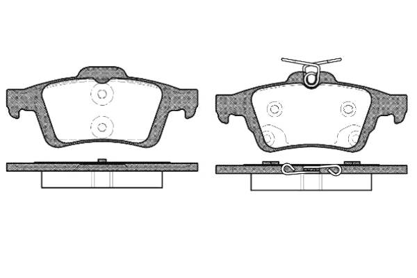 Комплект тормозных колодок, дисковый тормоз арт: REMSA 0842.70