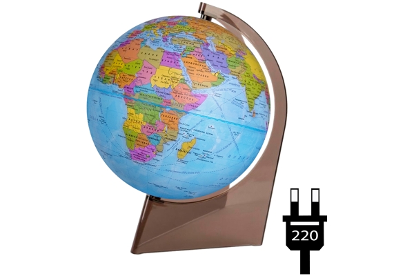 Глобус политический Глобусный мир, 21см, с подсветкой на треугольной подставке