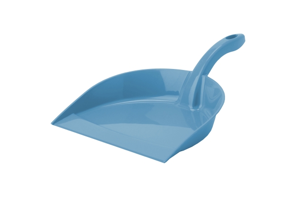 Совок для мусора Idea "Идеал", низкая ручка, пластик, 23*5*31см, серо-голубой