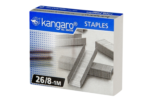 Скобы для степлера №26/8 Kangaro, оцинкованные, 1000шт. (ПОД ЗАКАЗ)