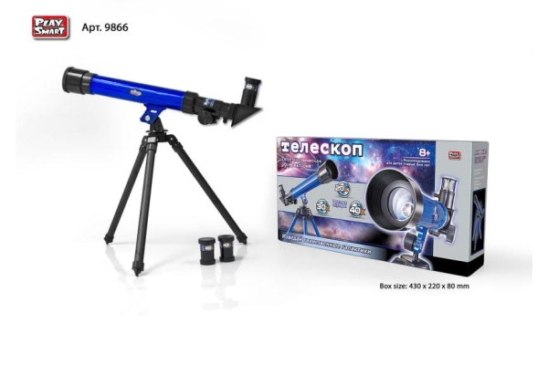 Телескоп Play Smart с окулярами 20/30/40х, в коробке 43*22*8 см арт.9866/DT
