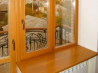 Дверь балконная деревянная (лиственница)