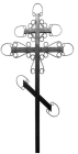 Металлический крест №1