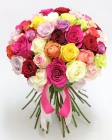 Свадебный букет из роз многоцветный