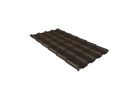 Металлочерепица камея Grand Line 0,5 Rooftop Matte RR 32 темно-коричневый