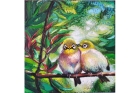 Картина маслом на заказ «Дружные пташки»