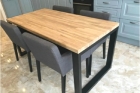 Деревянный кухонный стол в стиле лофт