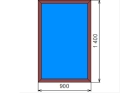 Ламинированные окна для коттеджа Brusbox 60 (1400х900)