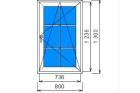 Окна для веранды Brusbox 70-5 AERO (1300х800)