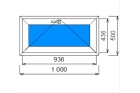 Окна для бани Brusbox 70-5 AERO (500х1000)