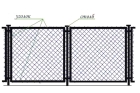 Забор из сетки рабица с калиткой