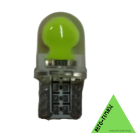 Светодиодная лампа Т10 (W5W) в силиконе, зелёный свет