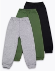 Брюки джоггеры комплект 3 шт. спортивные (хаки, серый, черный, серый меланж, зеленый)