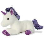 Мягкая игрушка Aurora Единорог фиолетовый с пайетками 30 см