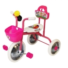 Велосипед 3-х колесный Чижик розовый без ручки с клаксоном металлические колеса