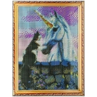 Картина алмазная &quot;Tukzar&quot; 30*40см Единорог и котик, на подрамнике, частичное заполнение