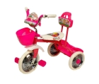 Велосипед 3-х колесный Чижик розовый без ручки со светом и звуком, металлические колеса