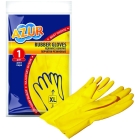 Перчатки резиновые York "Azur", универсальные, р. XL, желтые, пакет с европодвесом