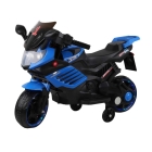 Электромотоцикл City-Ride на акуммуляторе, синий, светящиеся пластиковые колеса, 380W*1, свет LED