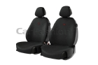 Чехлы-майки (2 сиденья) черный цвет/ логотип красный CarFashion
