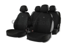 Чехлы-майки (4 сиденья) черный цвет/ логотип серый CarFashion